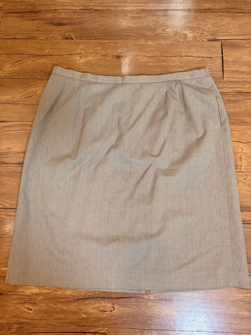 Pendleton Wool Blend Pencil Skirt 20W Light Taupe Tan Knee Length